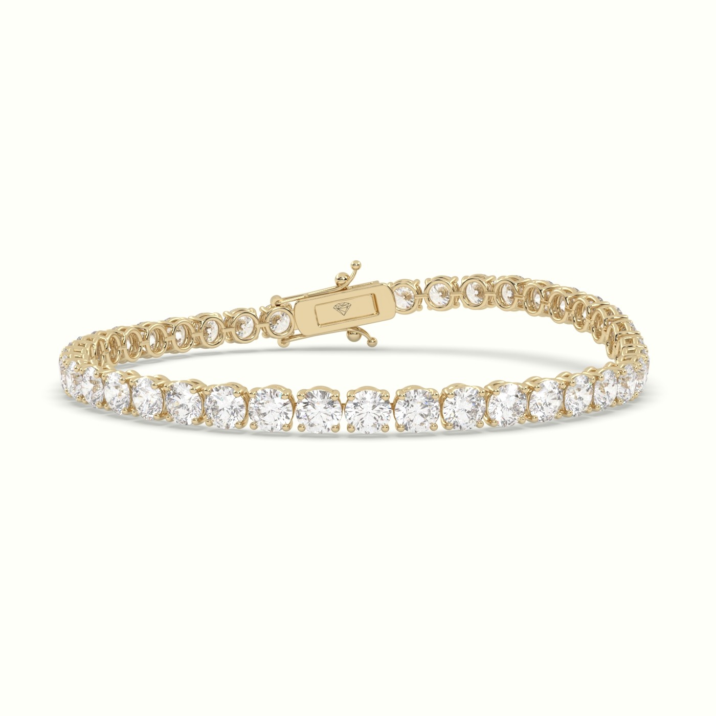 18k yellow gold  tennis bracelet 10.25 carat diamonds