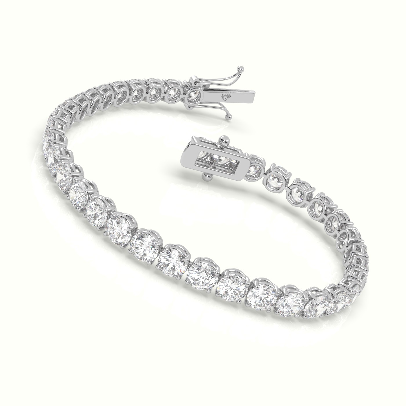18k white gold  tennis bracelet 12.95 carat diamonds Photos & images