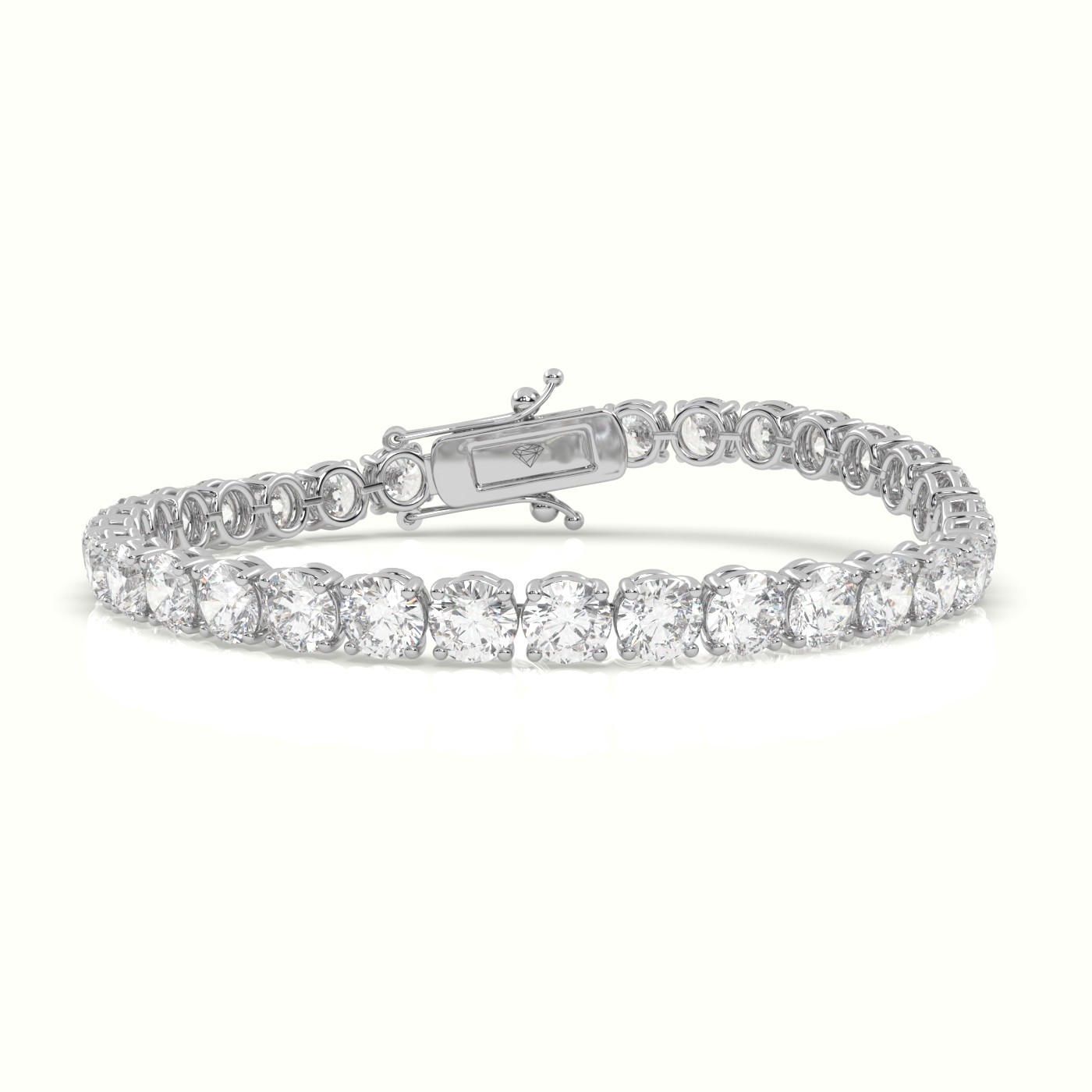 18k white gold  tennis bracelet 16.50 carat diamonds
