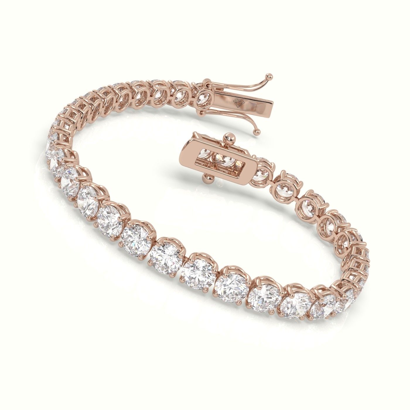 18k rose gold  tennis bracelet 16.50 carat diamonds Photos & images