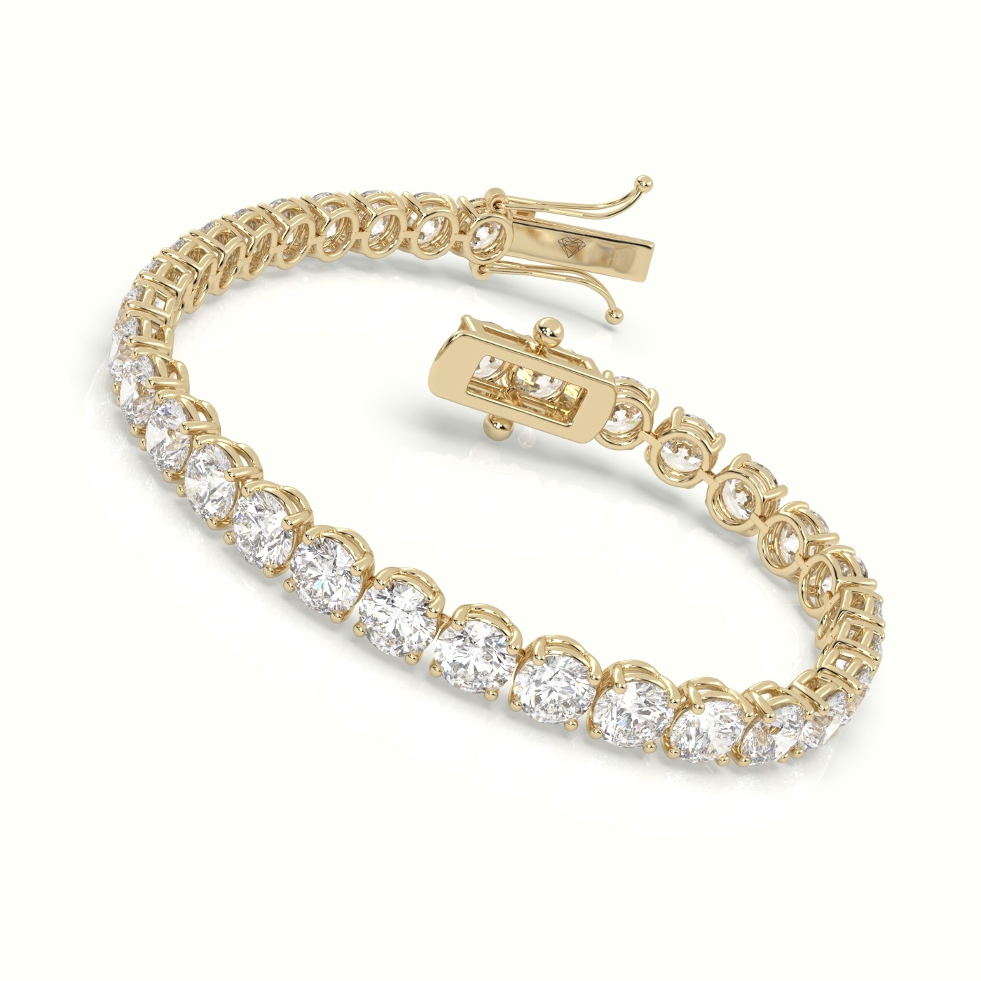 18k yellow gold  tennis bracelet 16.50 carat diamonds Photos & images