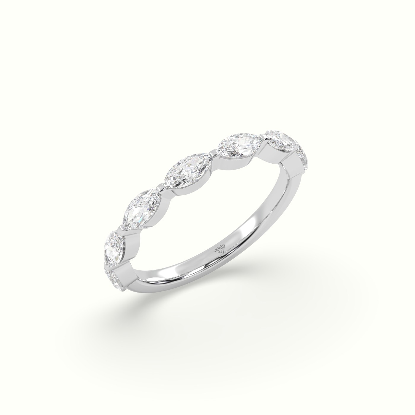 18k white gold marquise diamond wedding band (0.80 ctw) Photos & images
