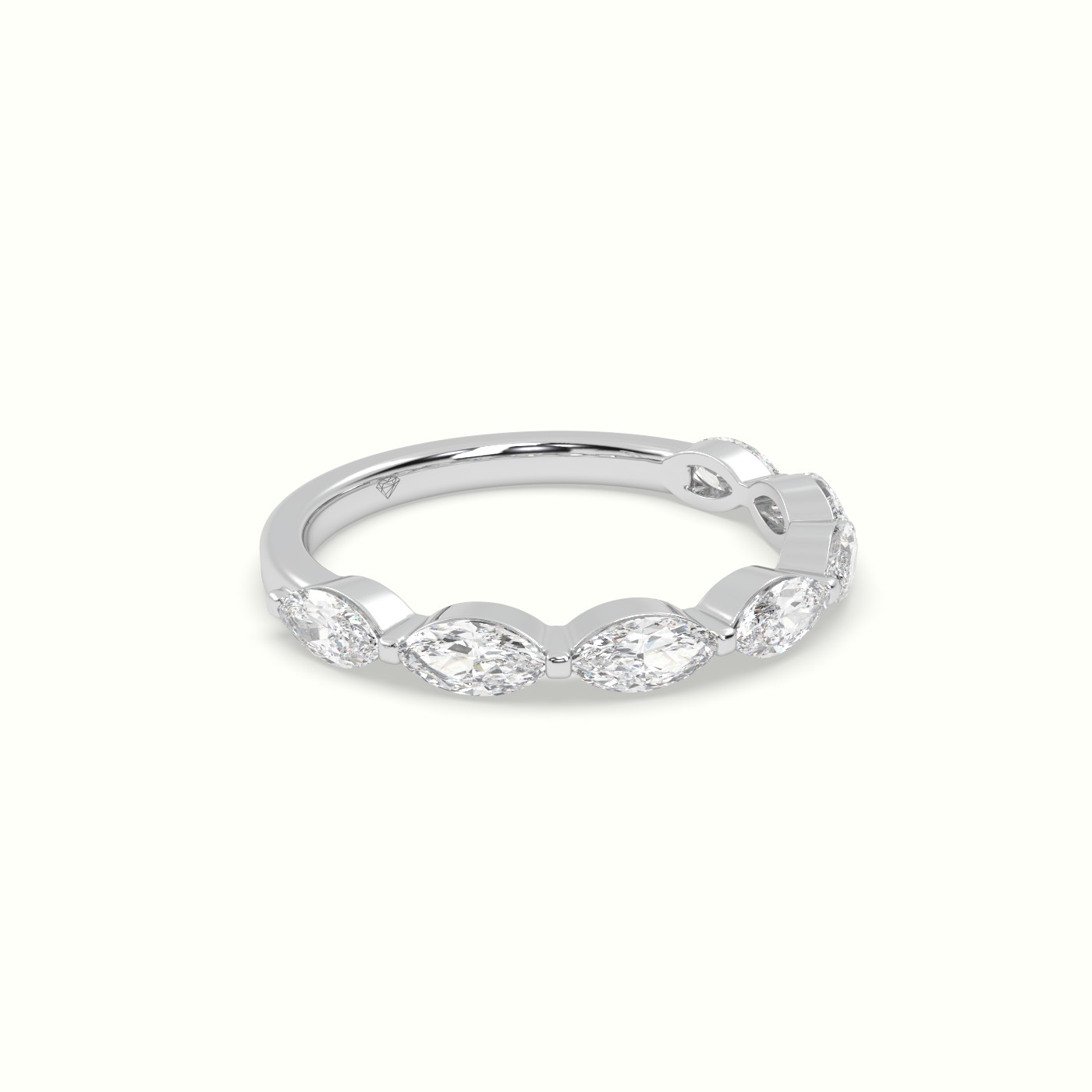18k white gold marquise diamond wedding band (0.80 ctw) Photos & images