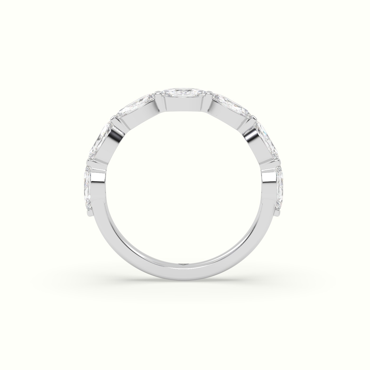 18k white gold marquise diamond wedding band (0.80 ctw) Photos & images