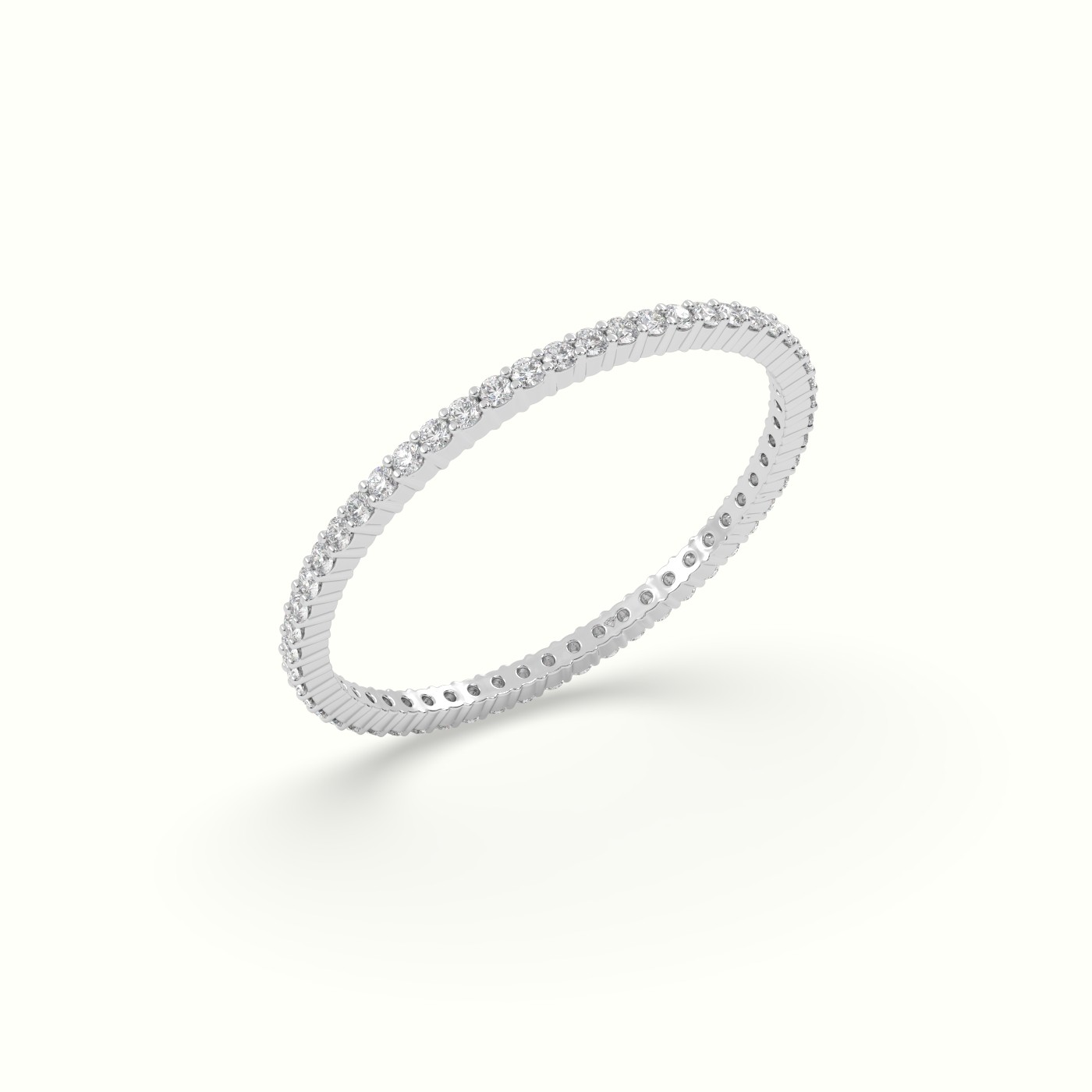 18k white gold classic round cut diamond eternity ring Photos & images