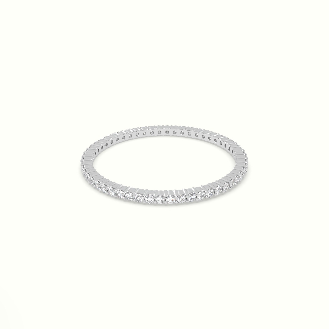 18k white gold classic round cut diamond eternity ring Photos & images