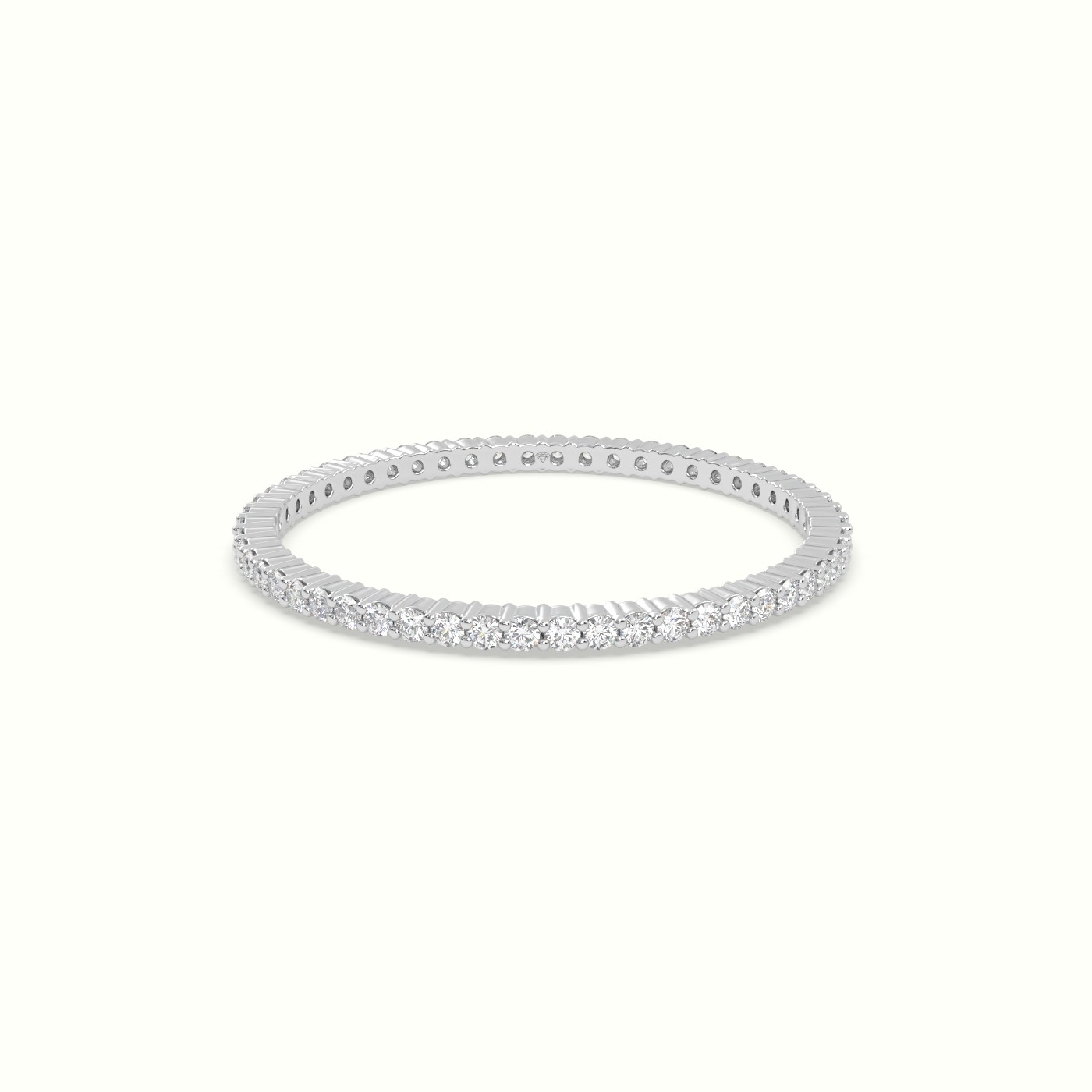18k white gold classic round cut diamond eternity ring