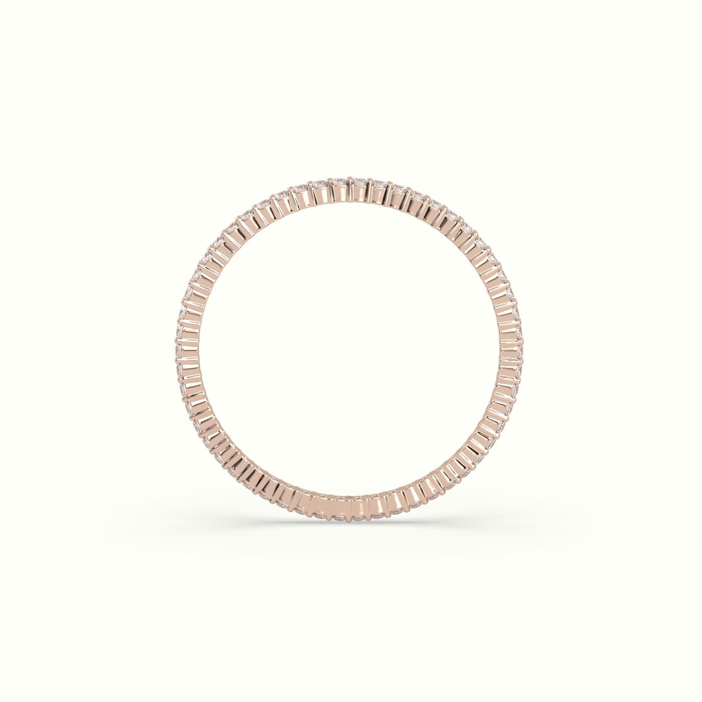 18k rose gold classic round cut diamond eternity ring Photos & images
