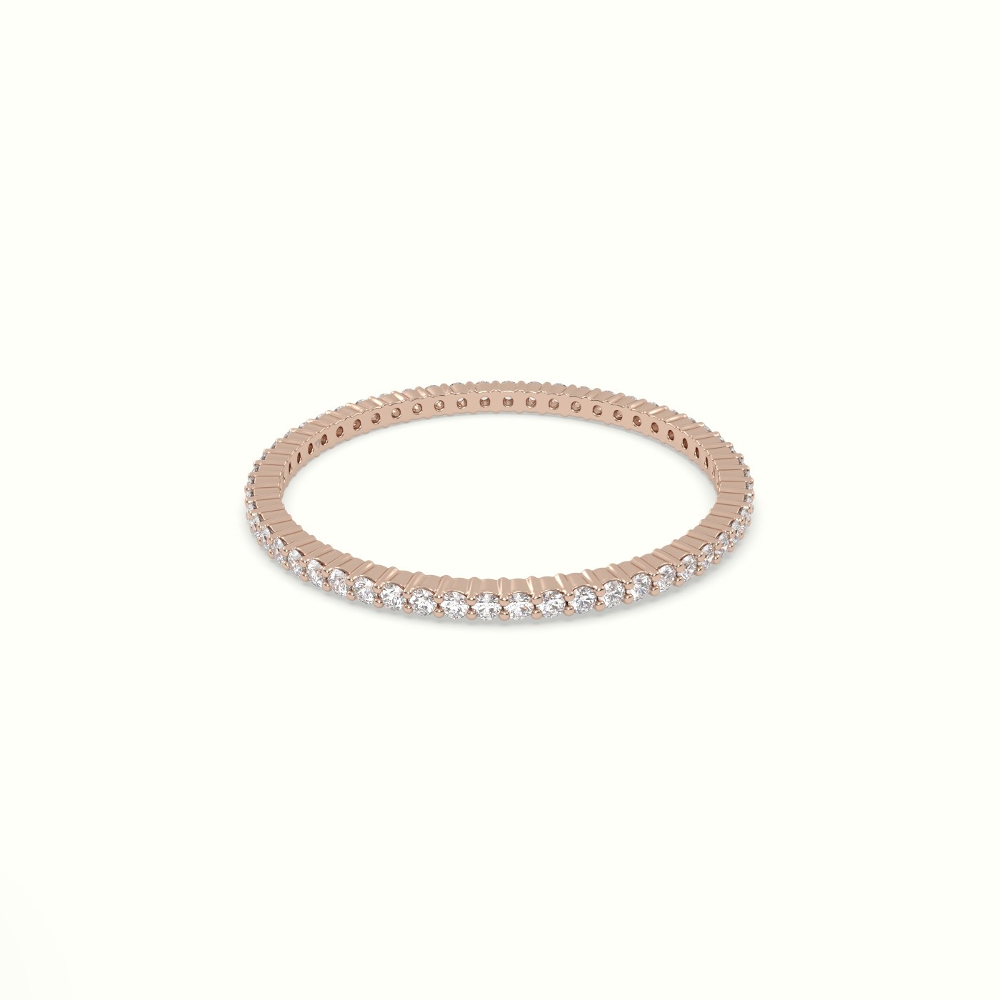 18k rose gold classic round cut diamond eternity ring Photos & images