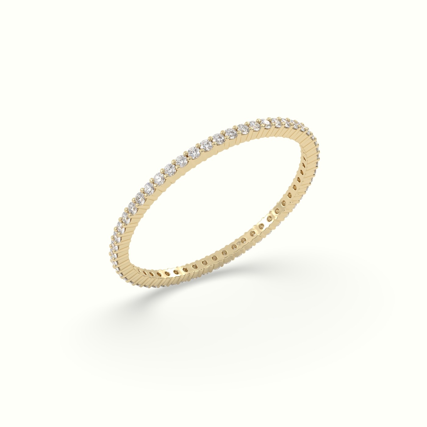 18k yellow gold classic round cut diamond eternity ring Photos & images