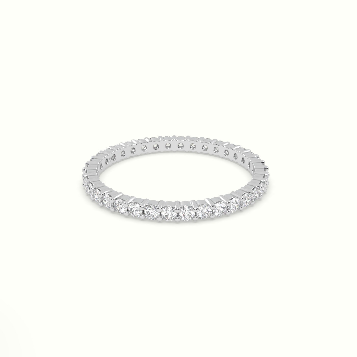 18k white gold round diamond eternity wedding ring Photos & images