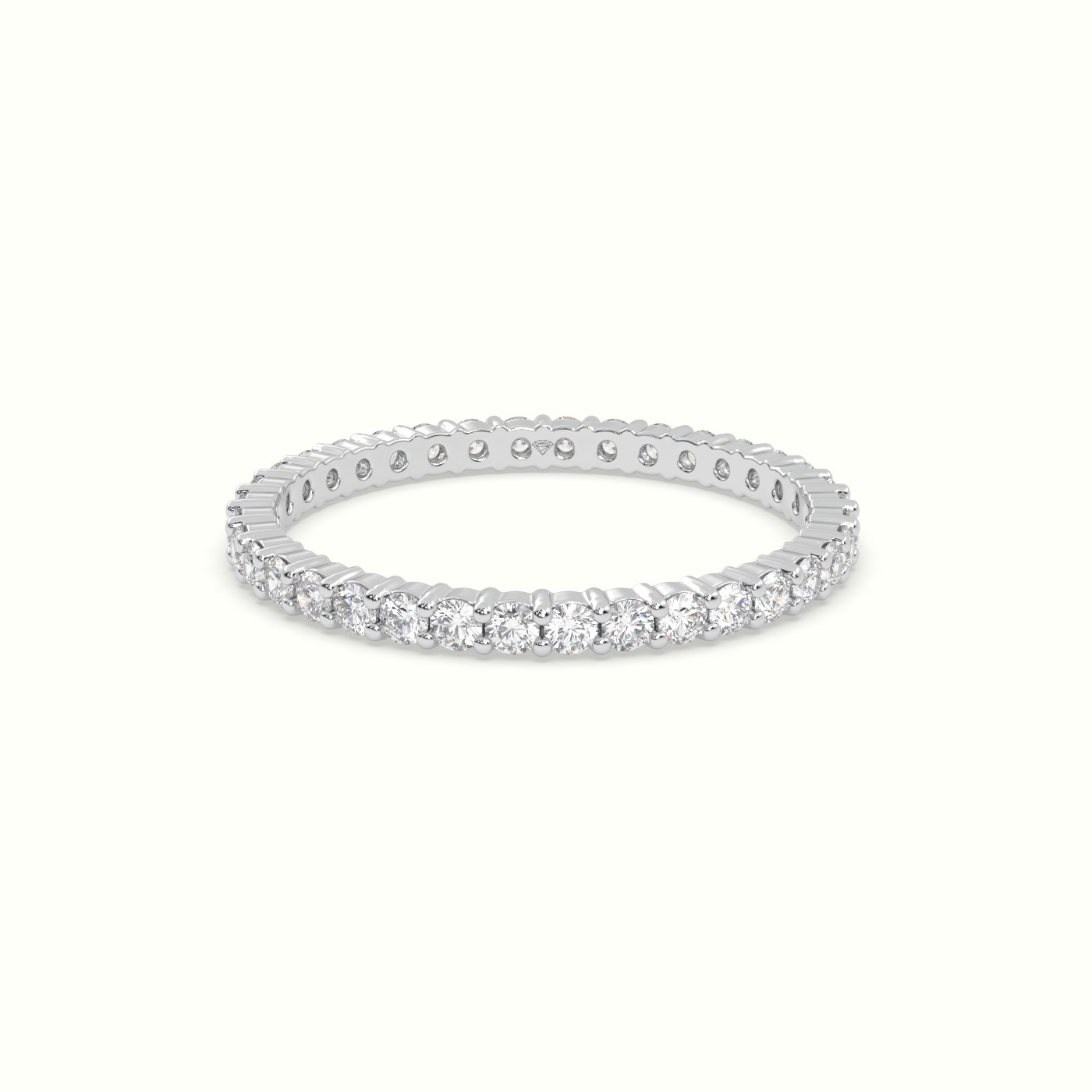 18k white gold round diamond eternity wedding ring