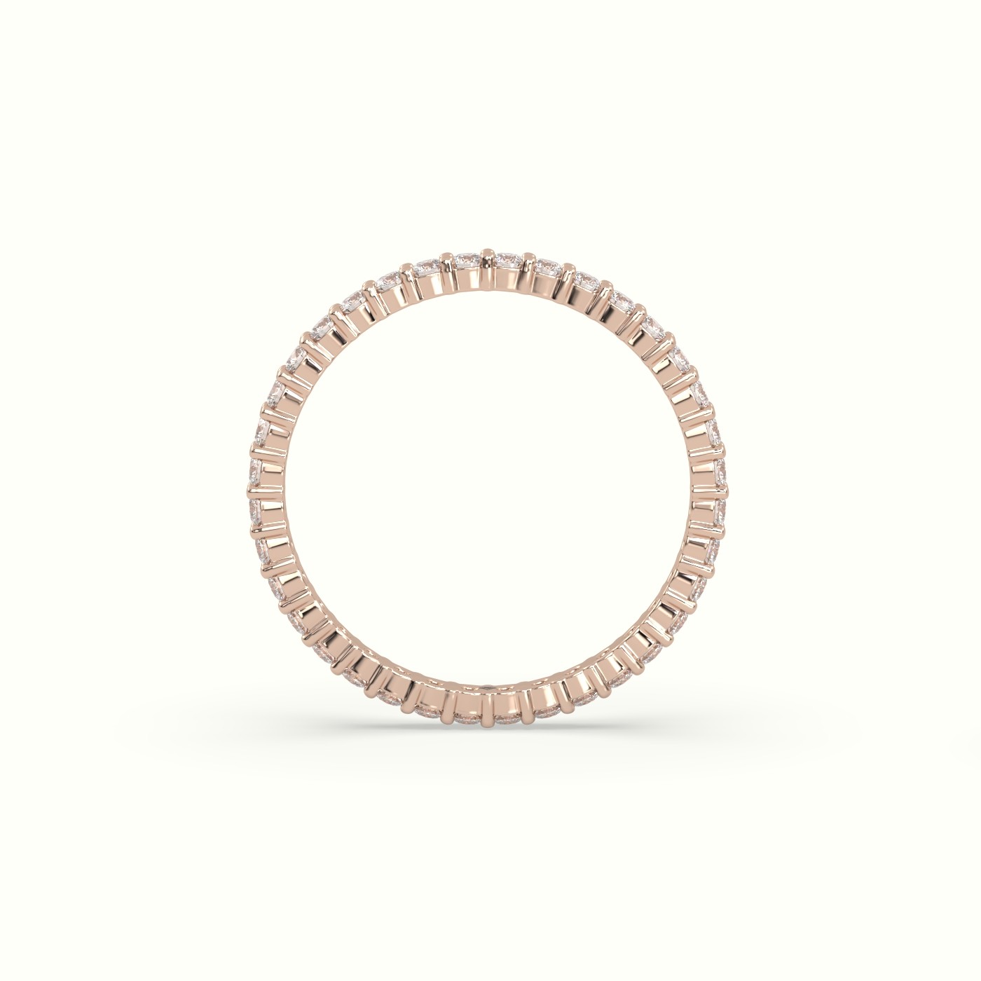 18k rose gold round diamond eternity wedding ring Photos & images