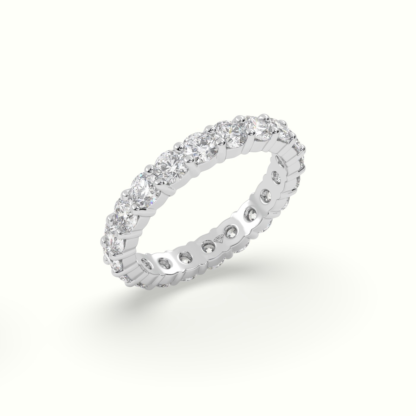 18k white gold diamond eternity wedding ring Photos & images