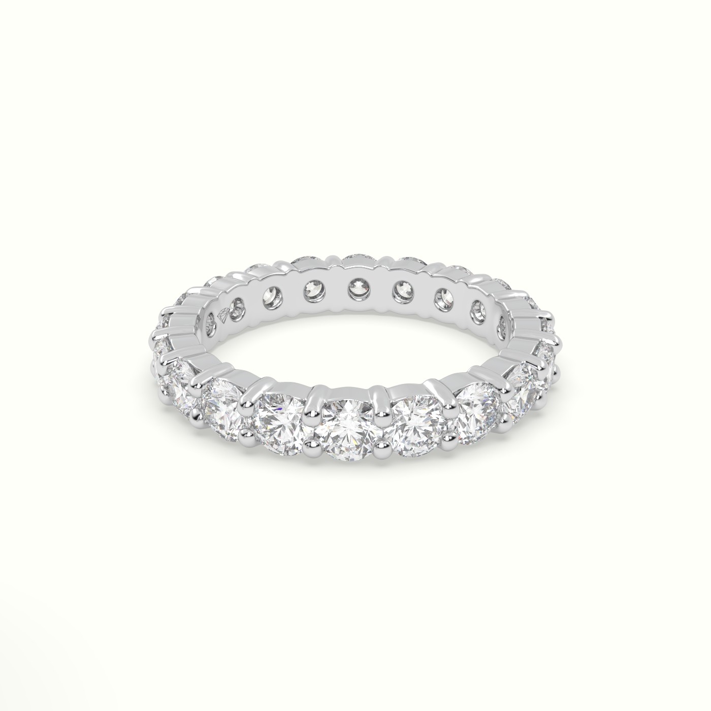 18k white gold diamond eternity wedding ring Photos & images