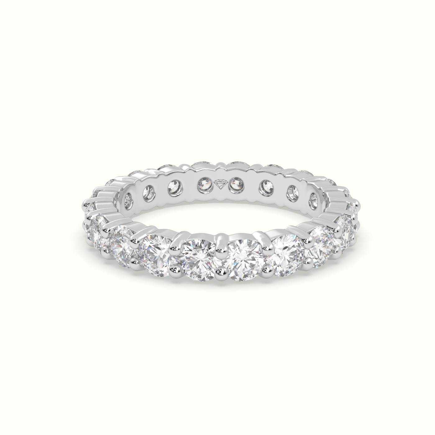 18k white gold diamond eternity wedding ring
