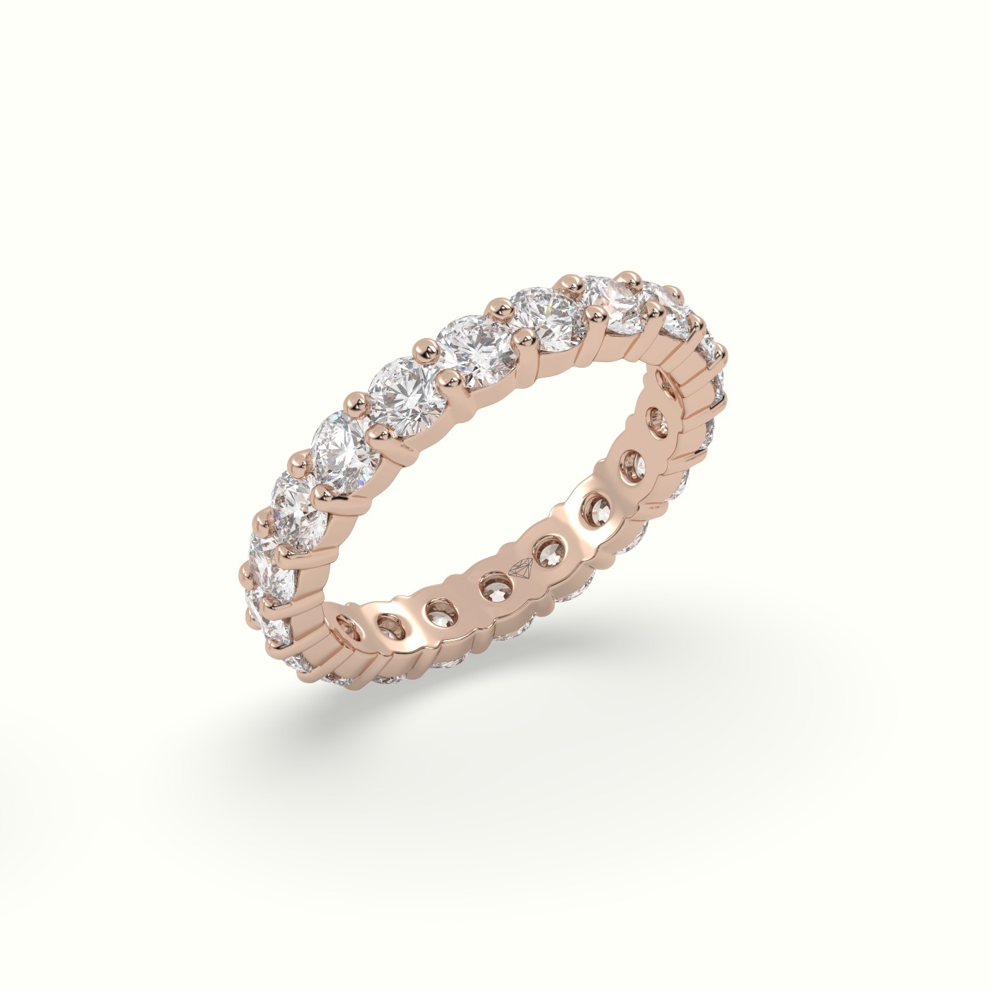 18k rose gold diamond eternity wedding ring Photos & images