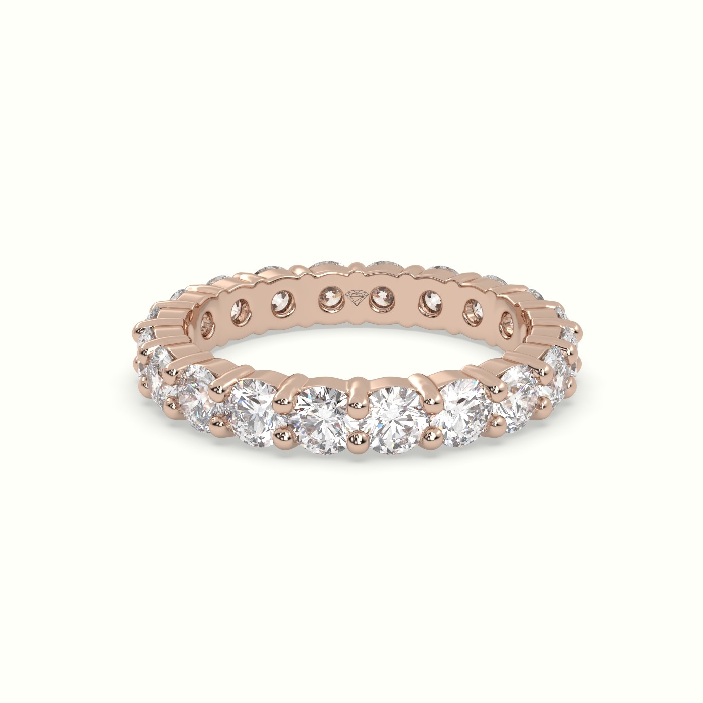 18k rose gold diamond eternity wedding ring