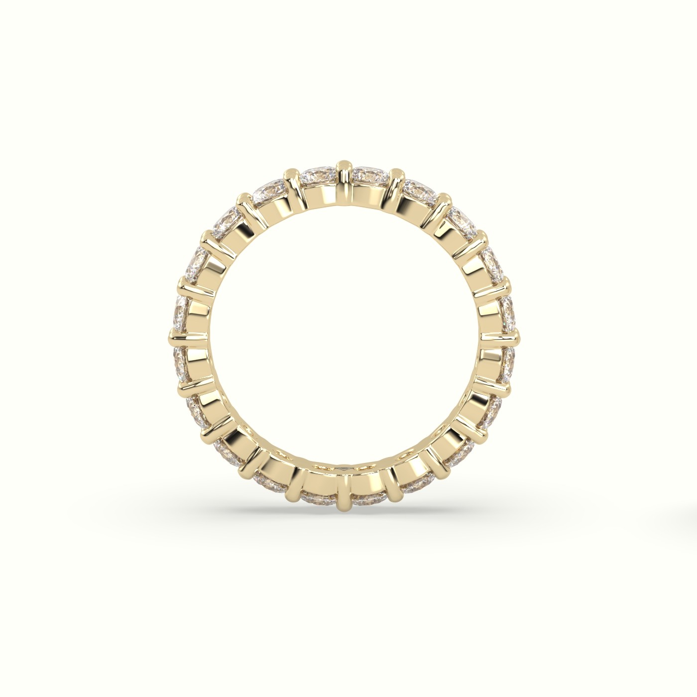 18k yellow gold diamond eternity wedding ring Photos & images