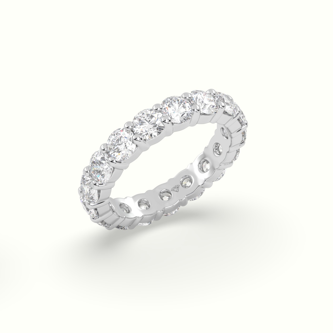18k white gold diamond eternity wedding ring Photos & images