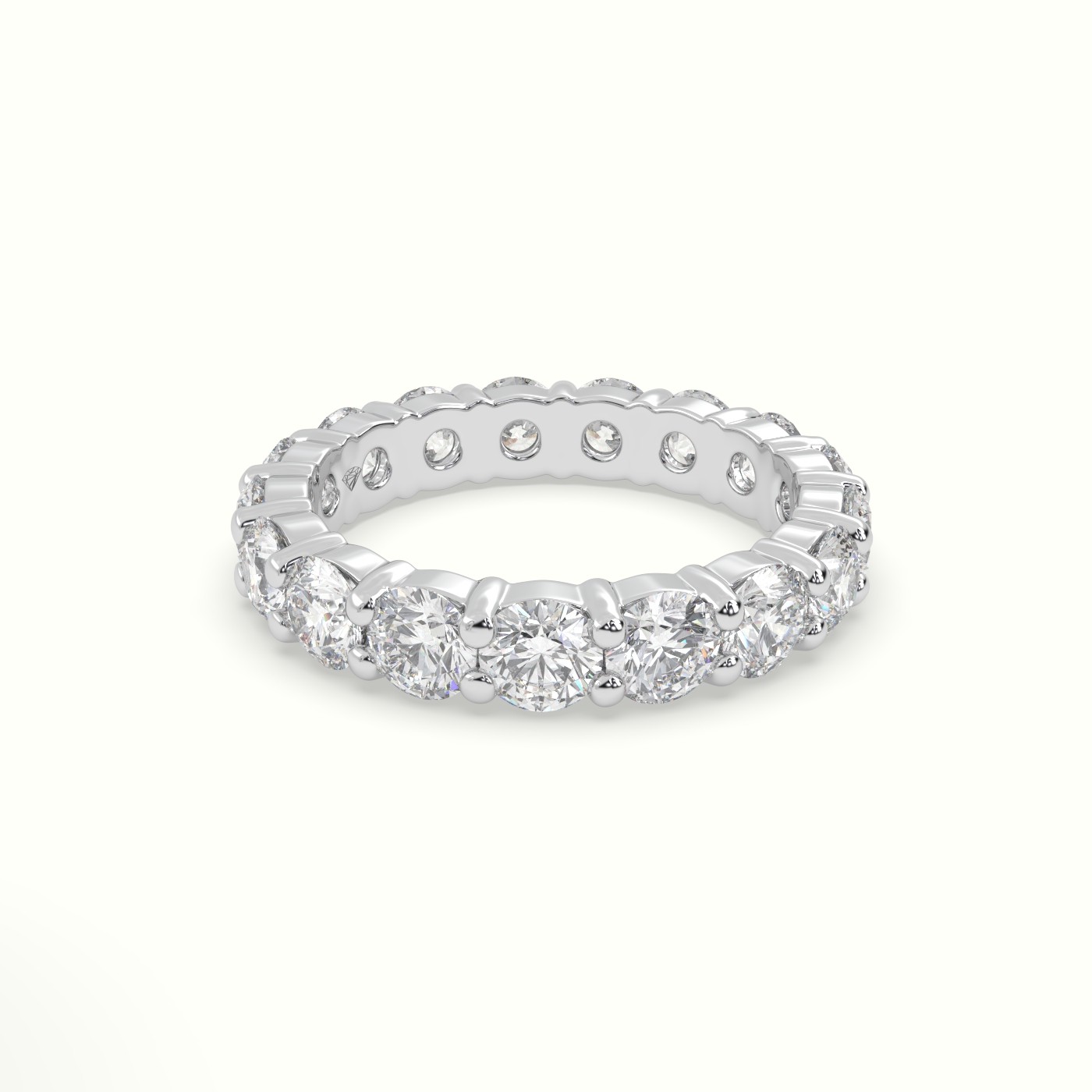 18k white gold diamond eternity wedding ring Photos & images