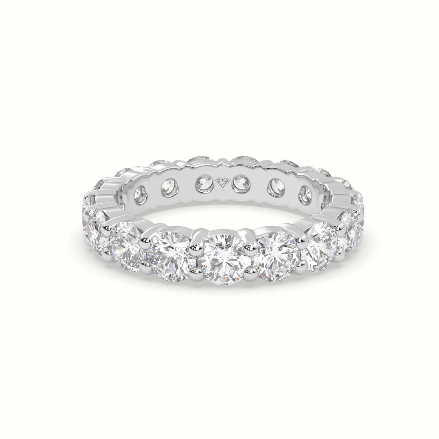 18k white gold diamond eternity wedding ring
