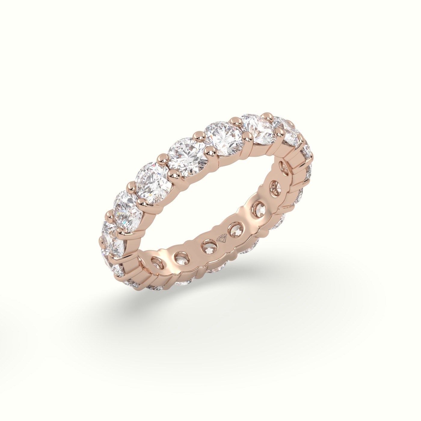 18k rose gold diamond eternity wedding ring Photos & images