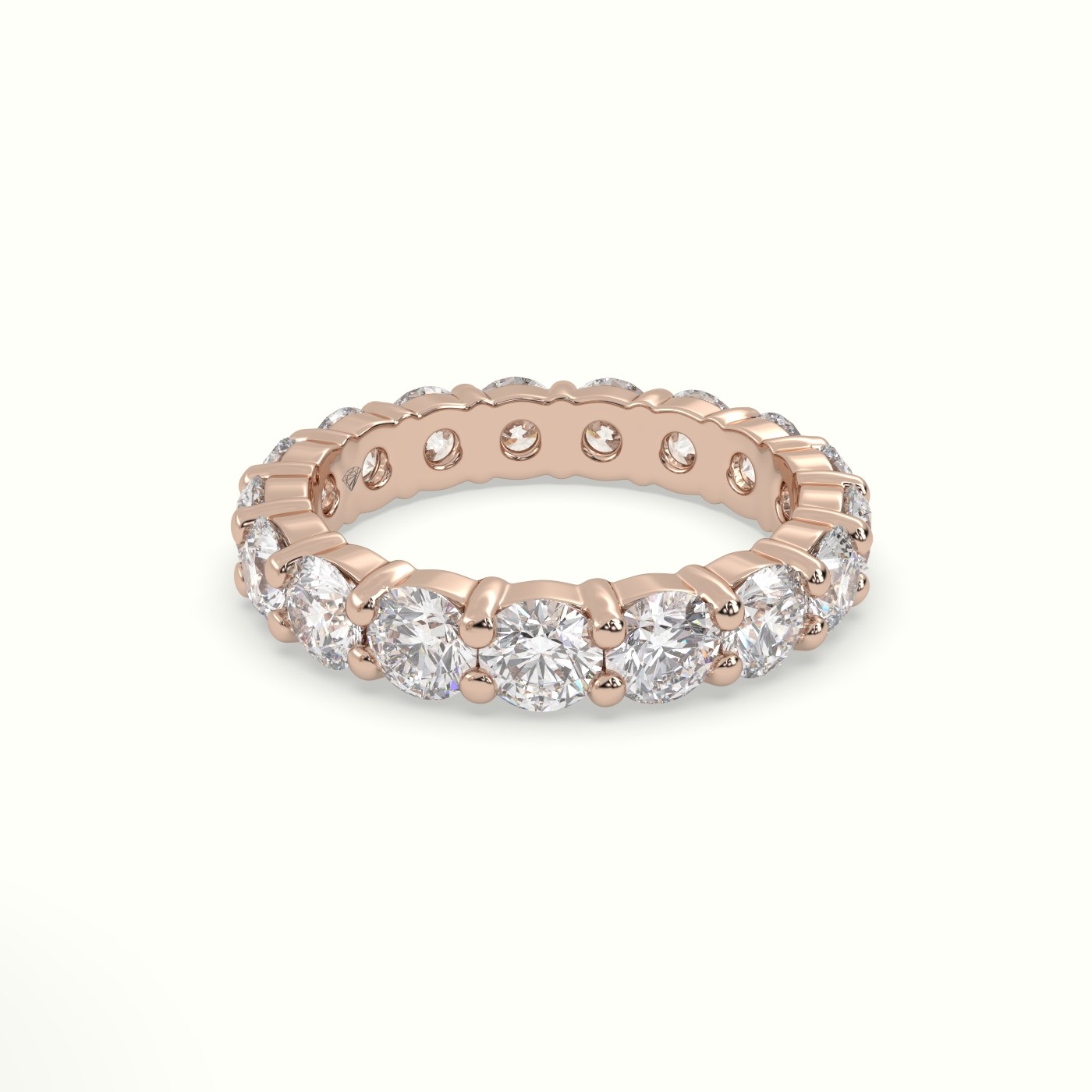 18k rose gold diamond eternity wedding ring Photos & images