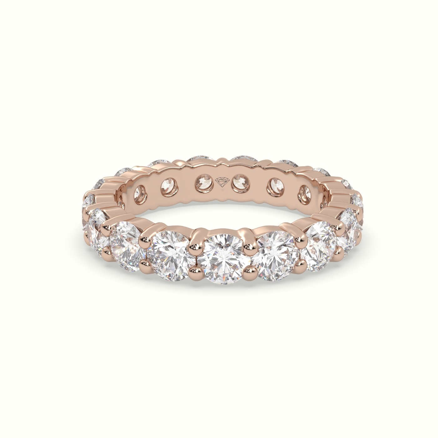 18k rose gold diamond eternity wedding ring