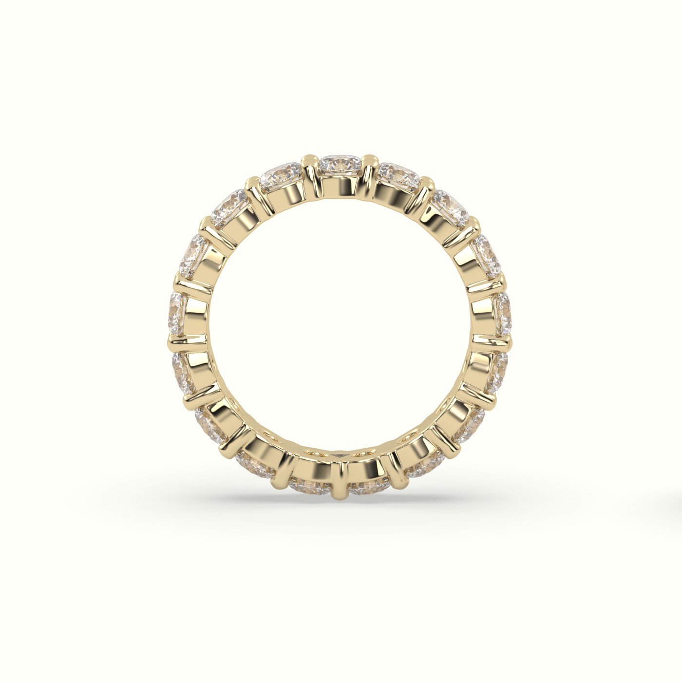 18k yellow gold diamond eternity wedding ring Photos & images