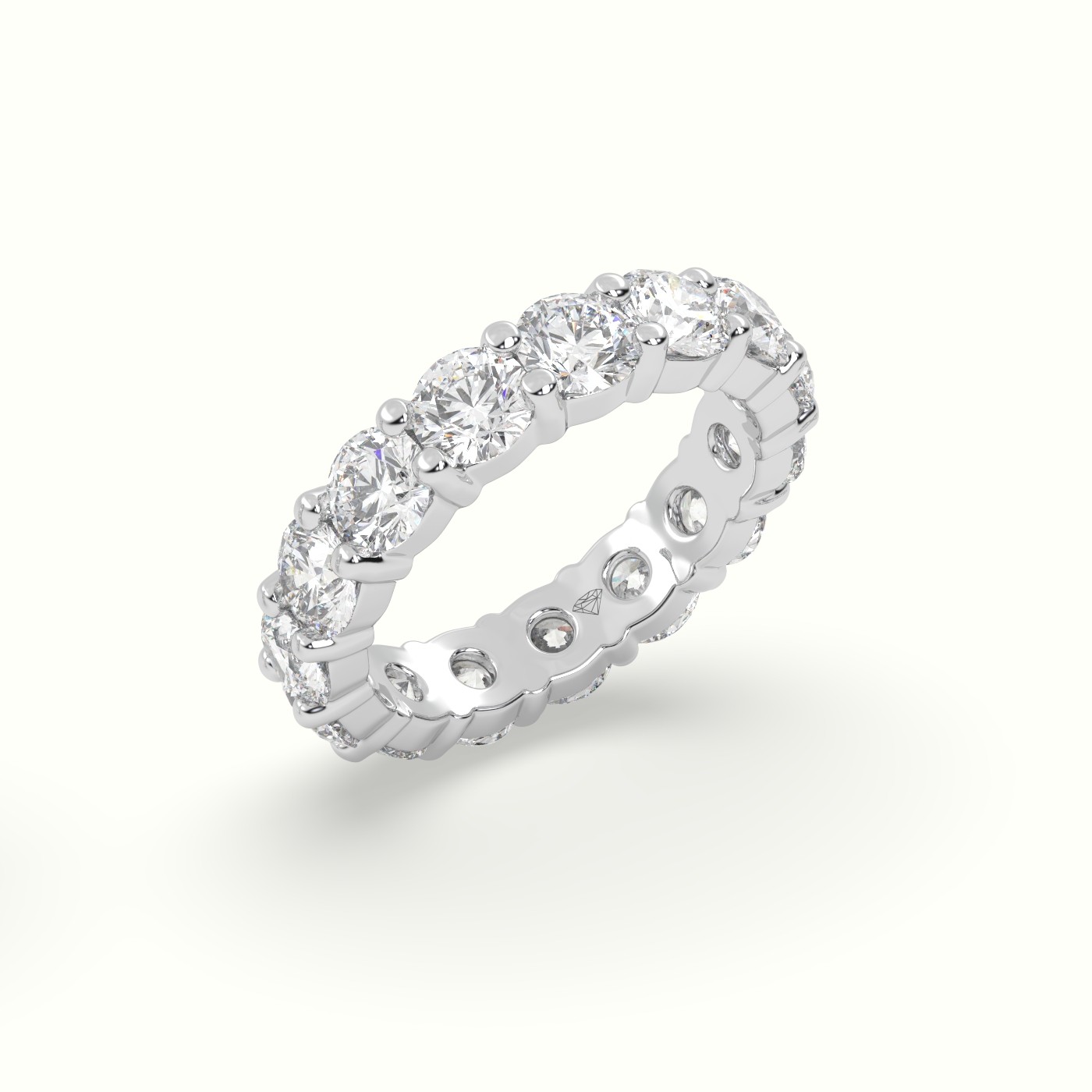 18k white gold diamond eternity wedding ring Photos & images