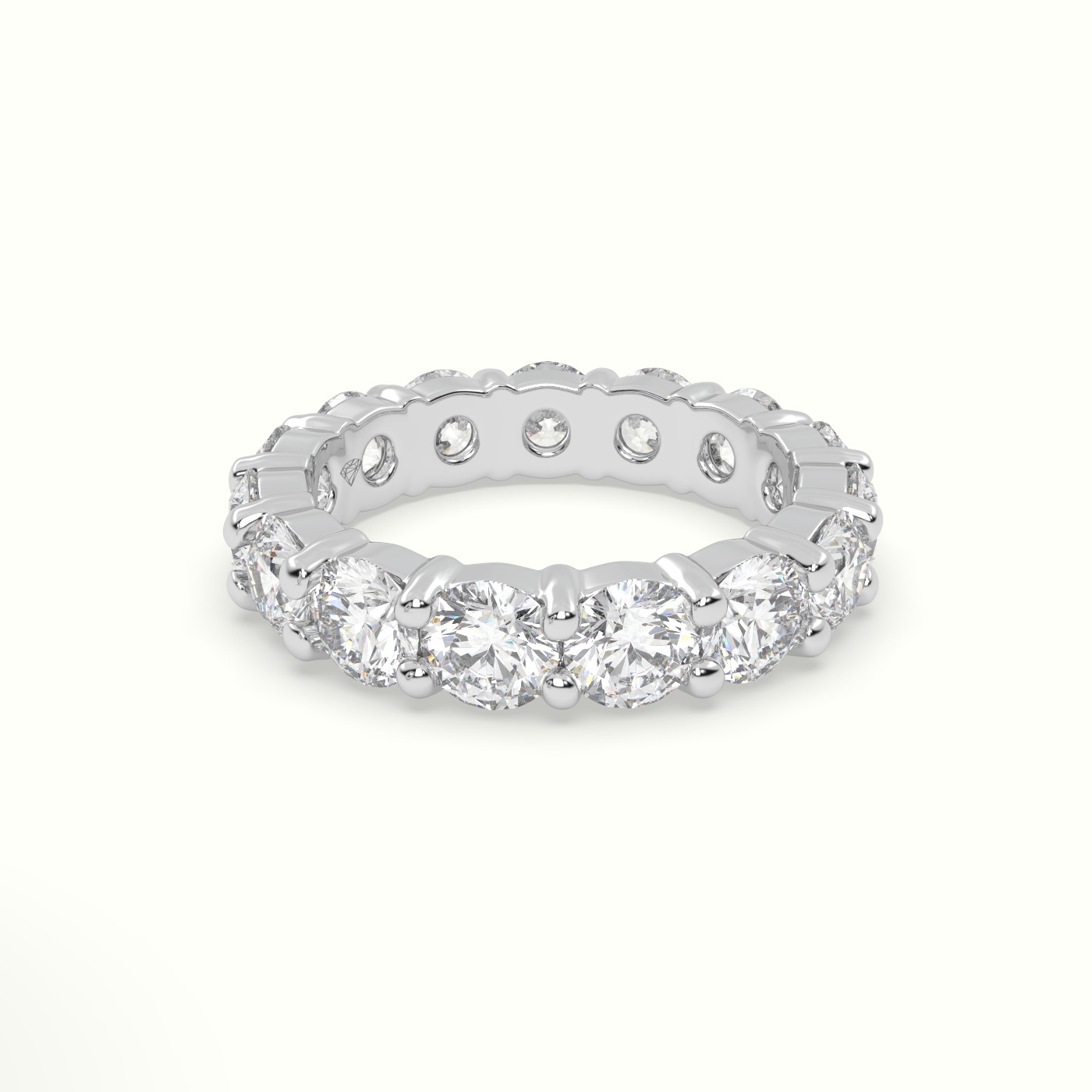 18k white gold diamond eternity wedding ring Photos & images