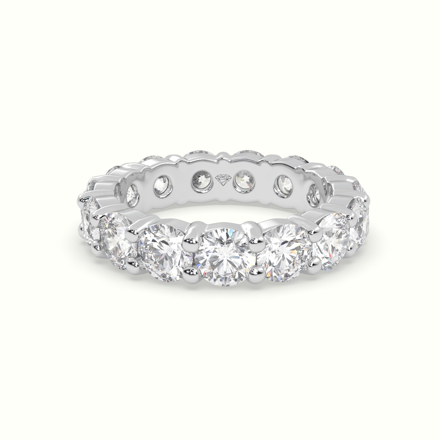 18k white gold diamond eternity wedding ring