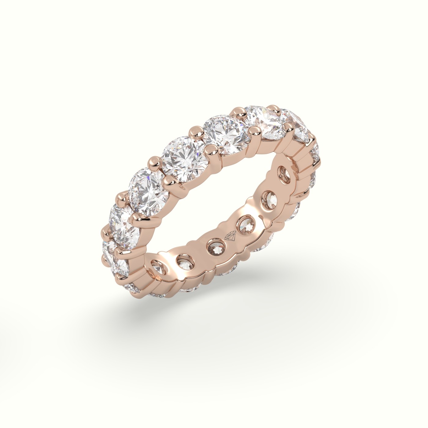 18k rose gold diamond eternity wedding ring Photos & images