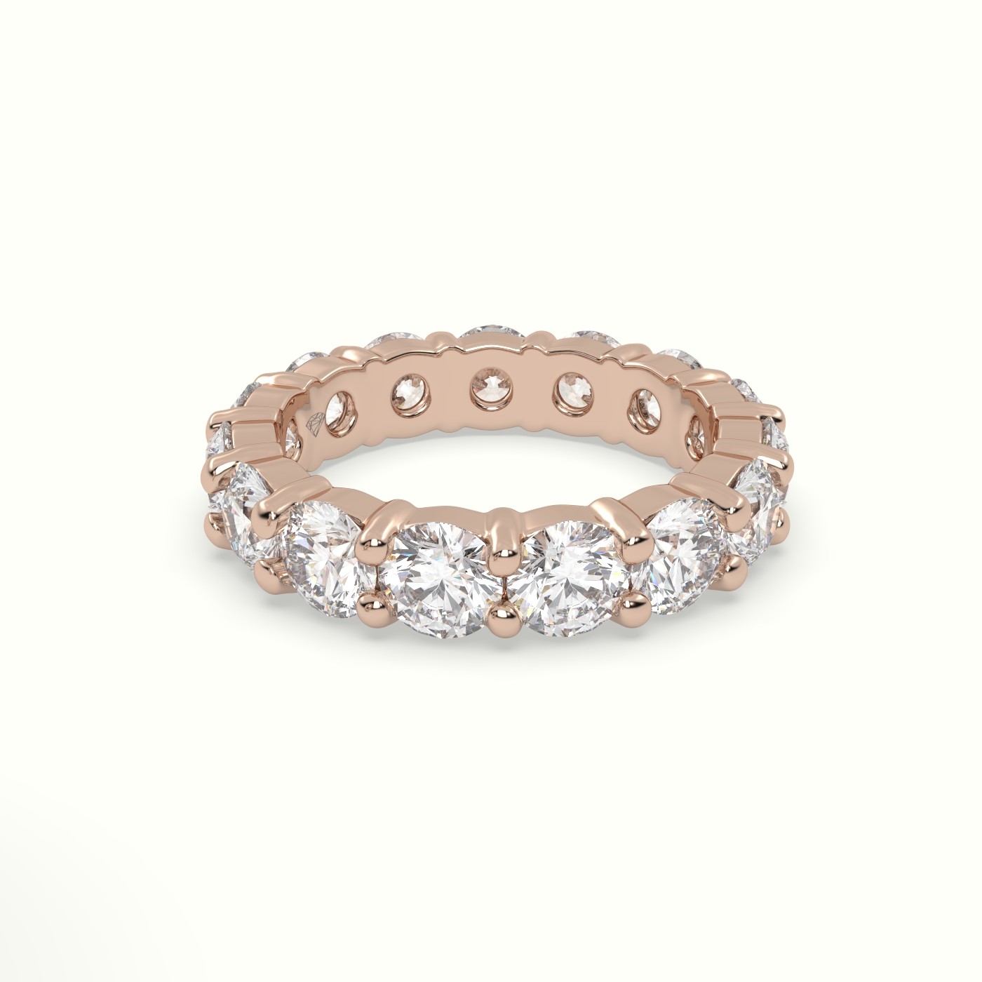 18k rose gold diamond eternity wedding ring Photos & images