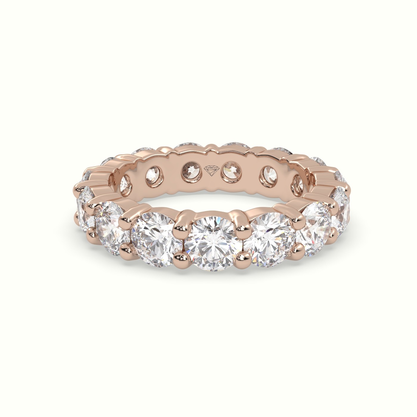 18k rose gold diamond eternity wedding ring