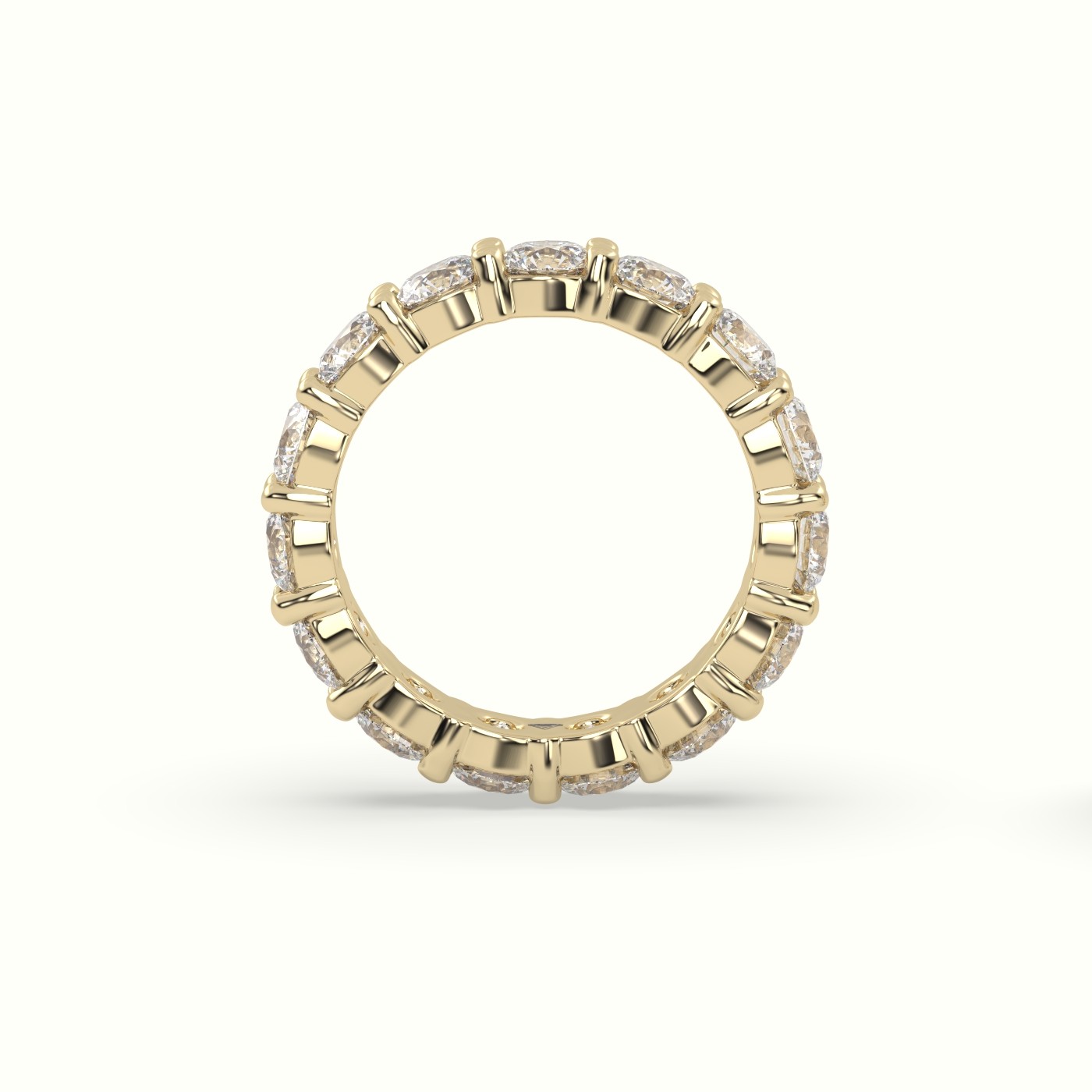 18k yellow gold diamond eternity wedding ring Photos & images