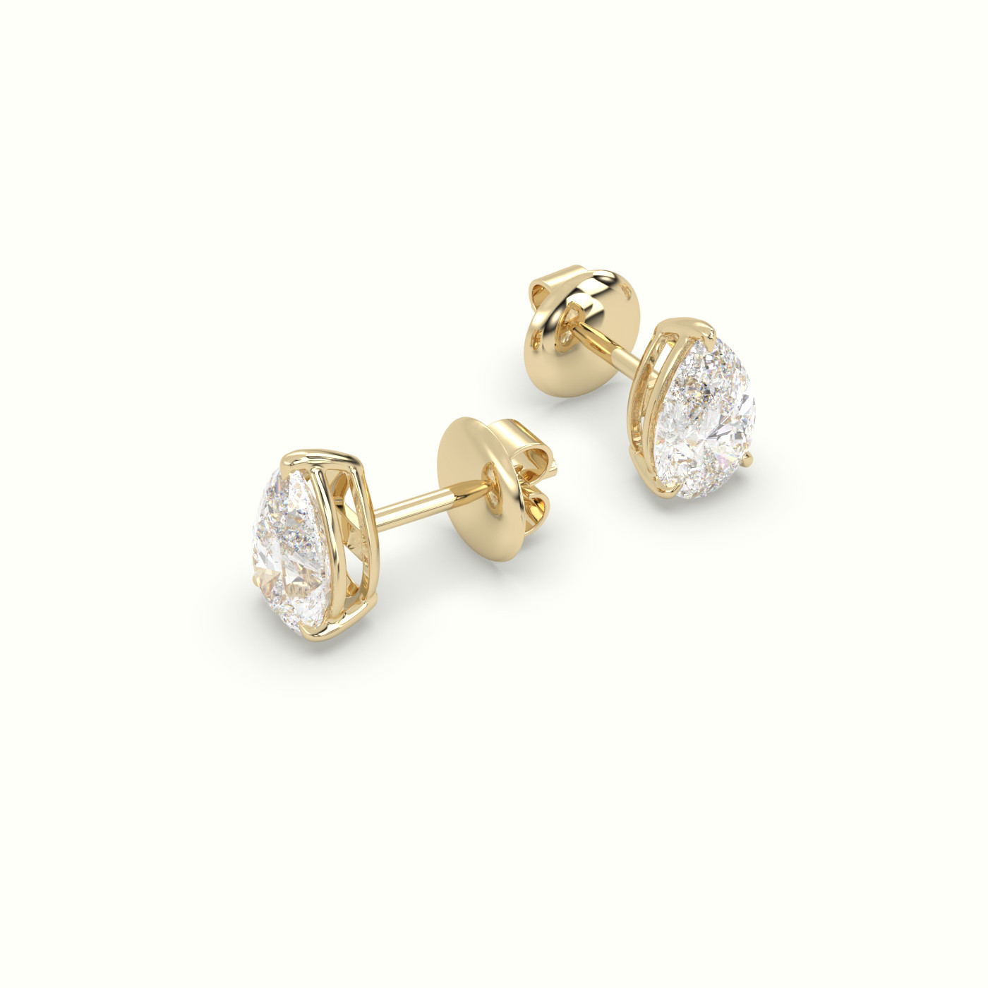 18k yellow gold marquise cut solitaire diamond stud earrings Photos & images