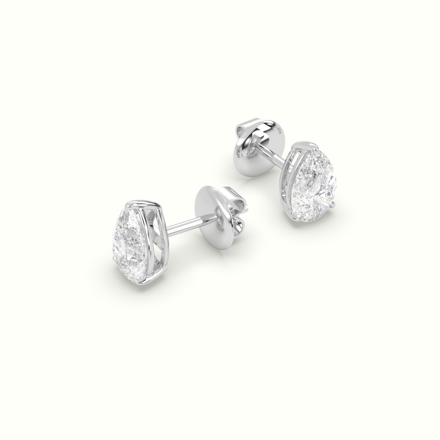 18k white gold marquise cut solitaire diamond stud earrings Photos & images