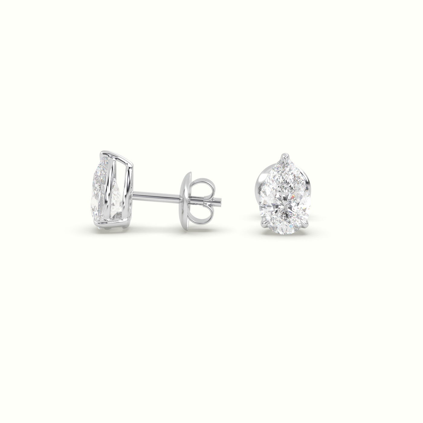 18k white gold marquise cut solitaire diamond stud earrings Photos & images