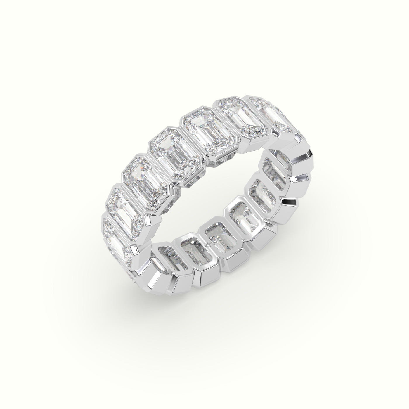 18k white gold diamond eternity wedding ring Photos & images