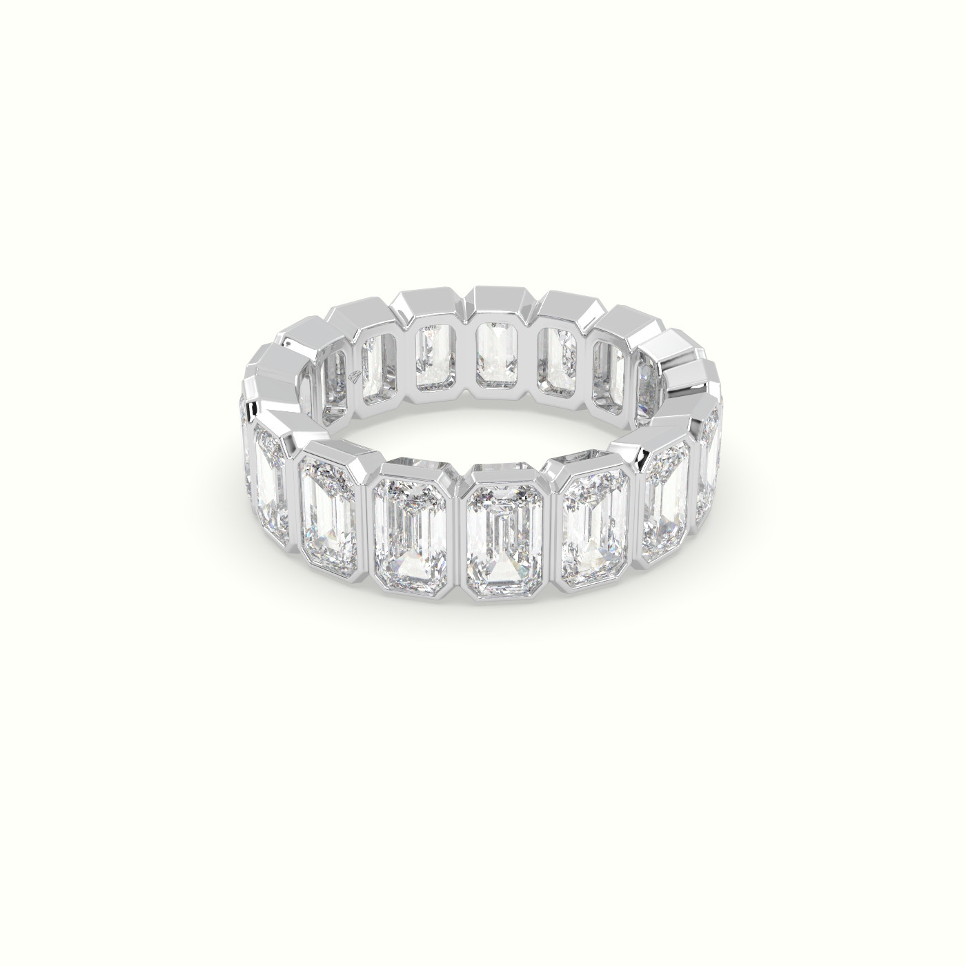 18k white gold diamond eternity wedding ring Photos & images