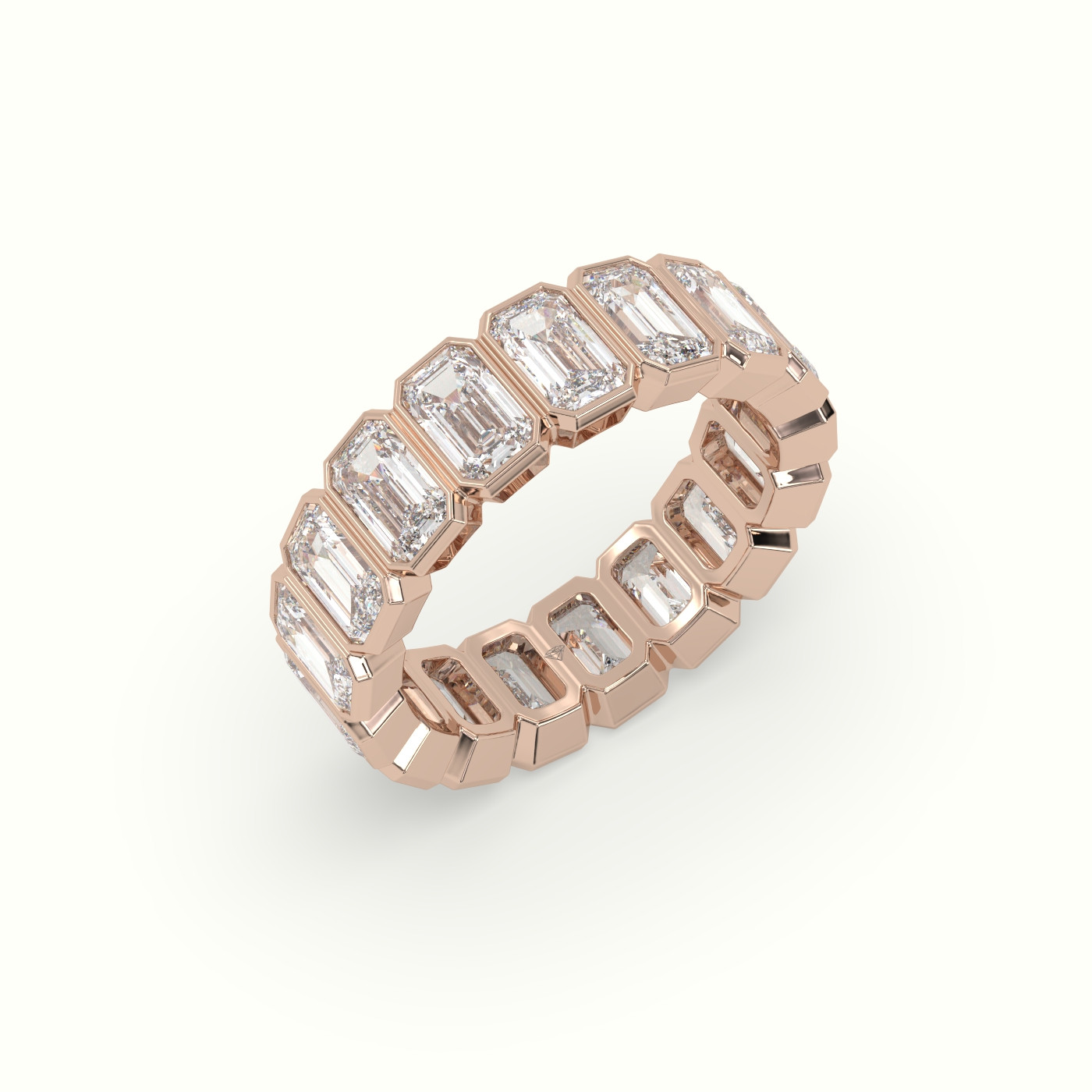 18k rose gold diamond eternity wedding ring Photos & images