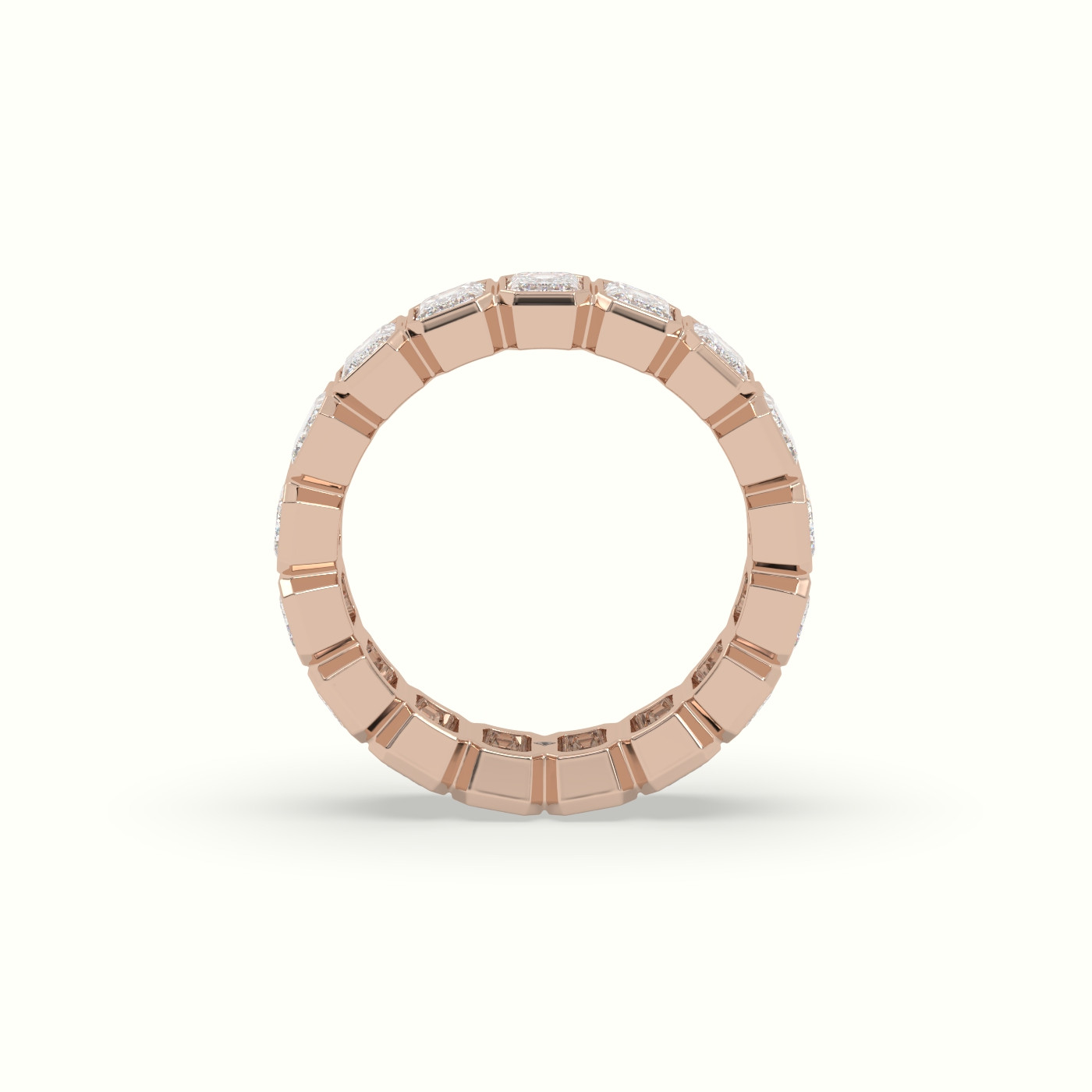 18k rose gold diamond eternity wedding ring Photos & images