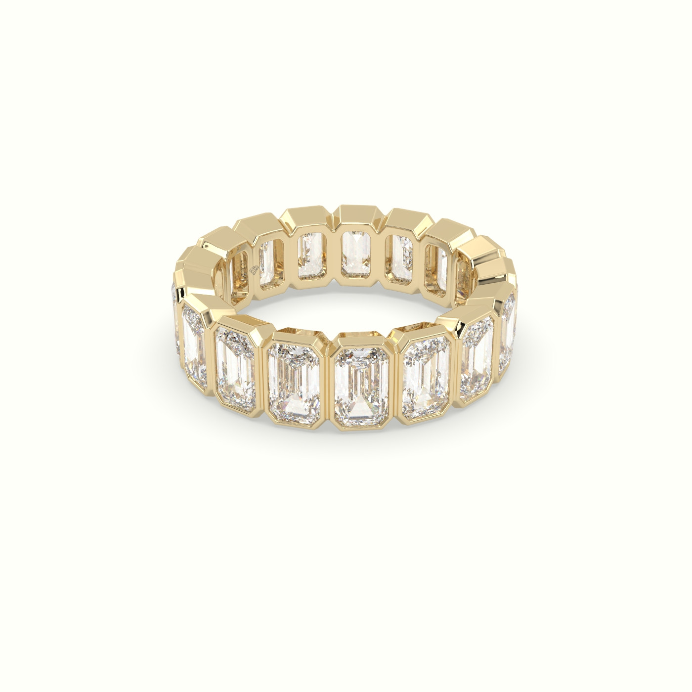 18k yellow gold diamond eternity wedding ring Photos & images