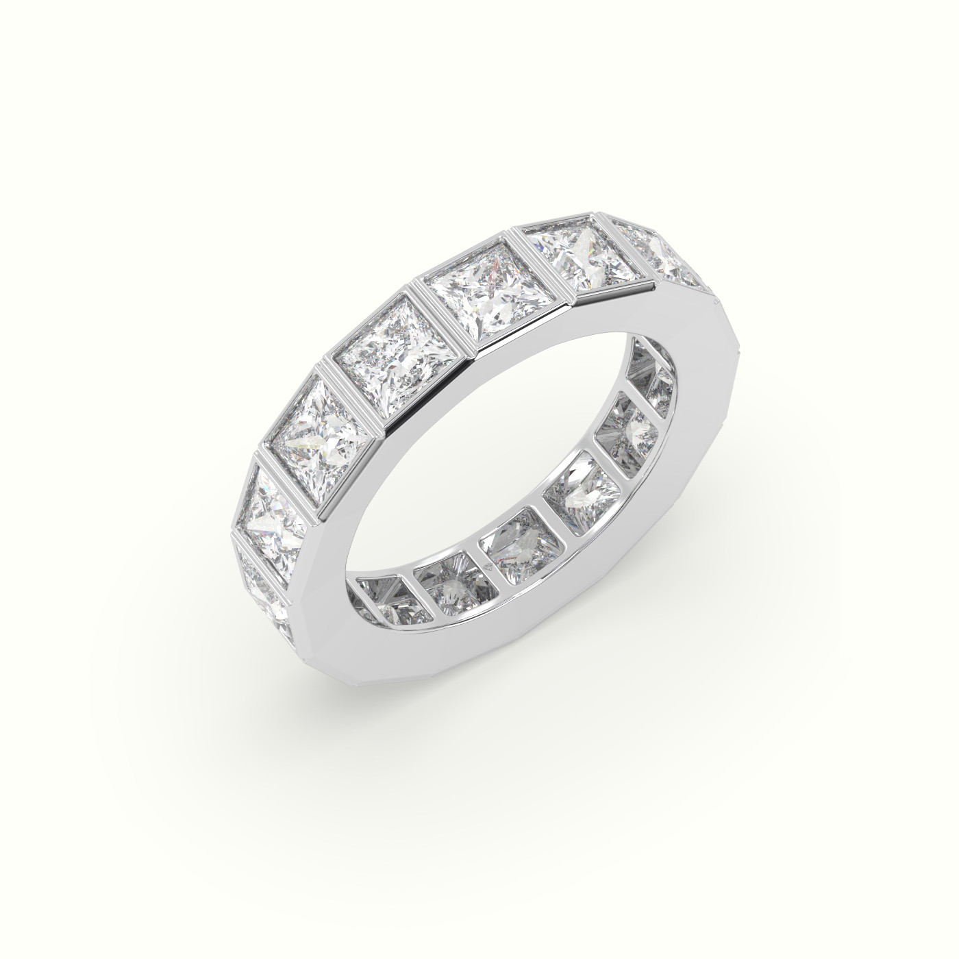 18k white gold diamond eternity wedding ring Photos & images