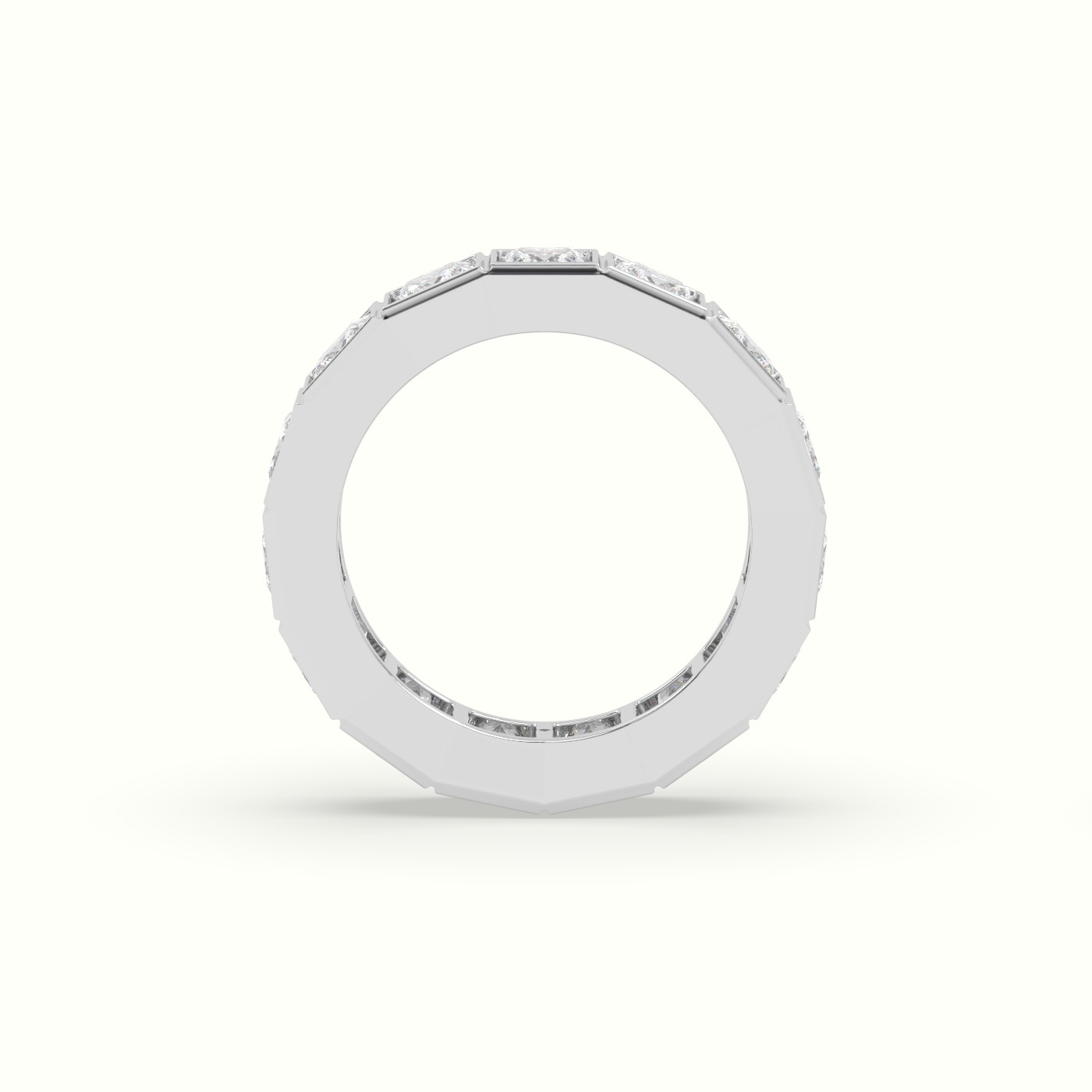 18k white gold diamond eternity wedding ring Photos & images