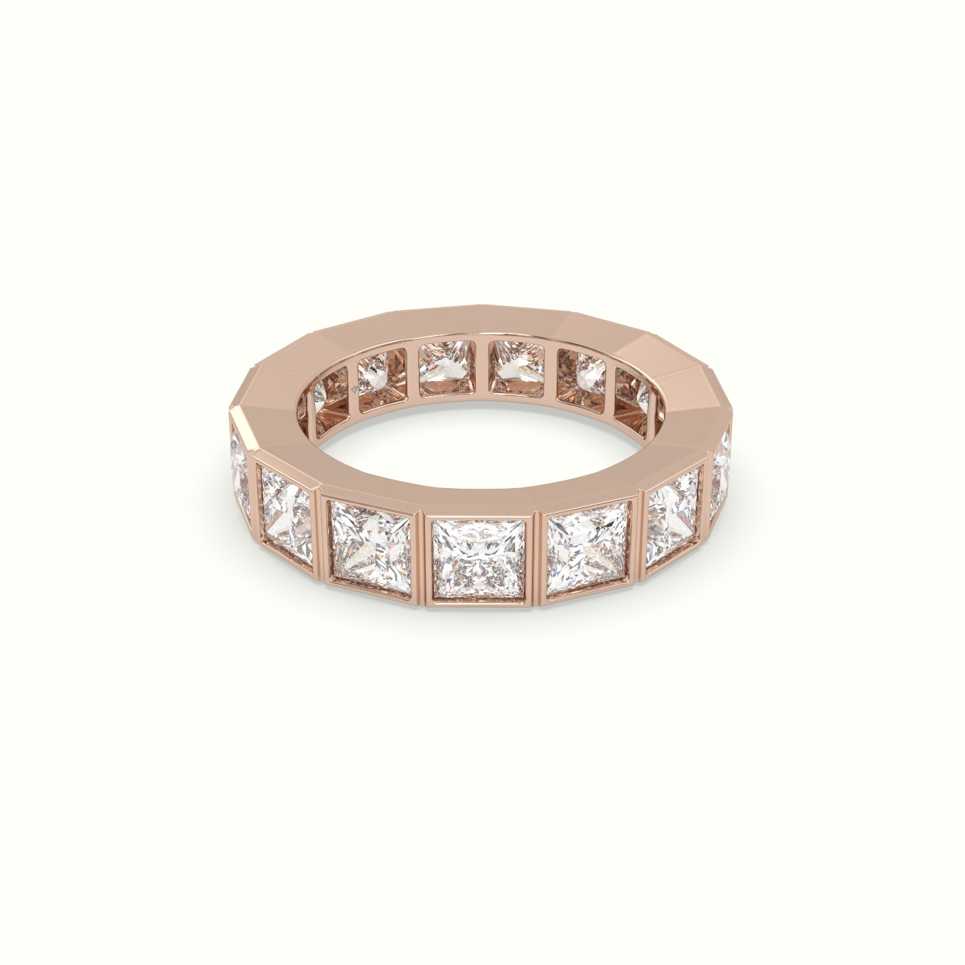 18k rose gold diamond eternity wedding ring Photos & images