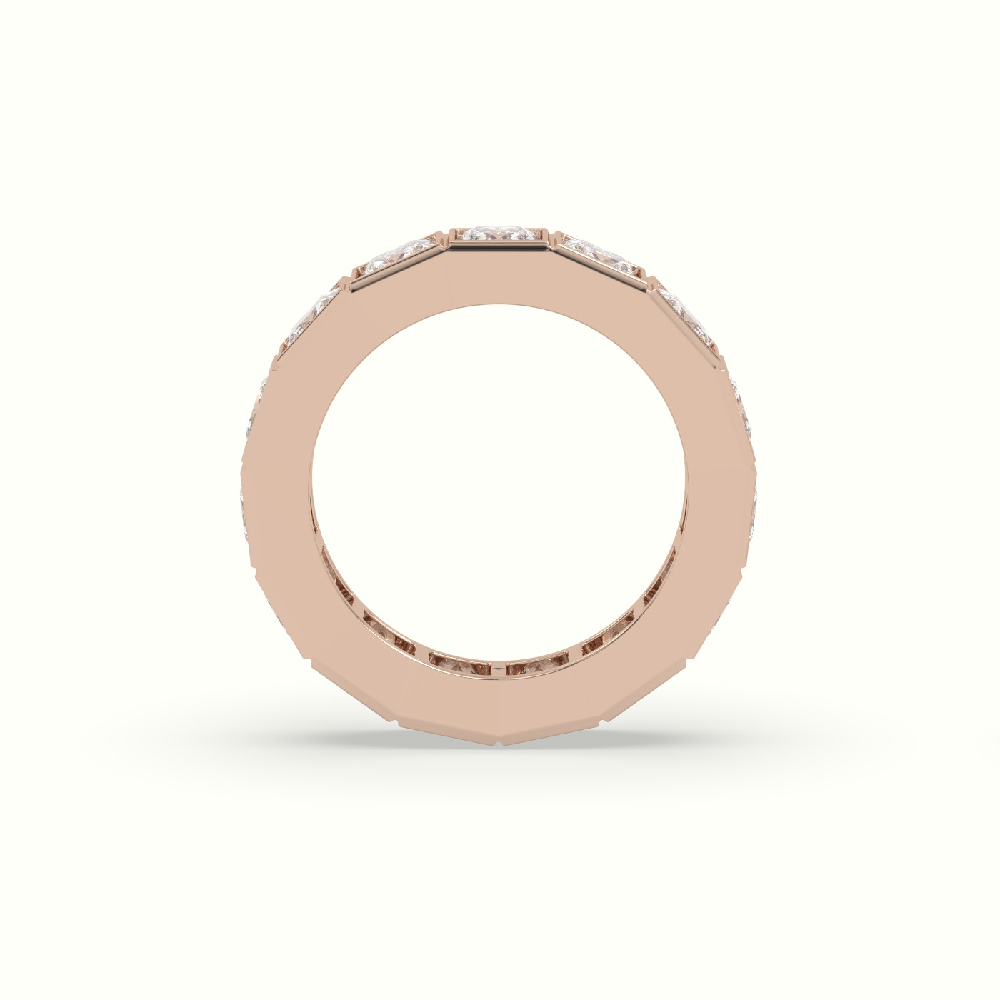 18k rose gold diamond eternity wedding ring Photos & images