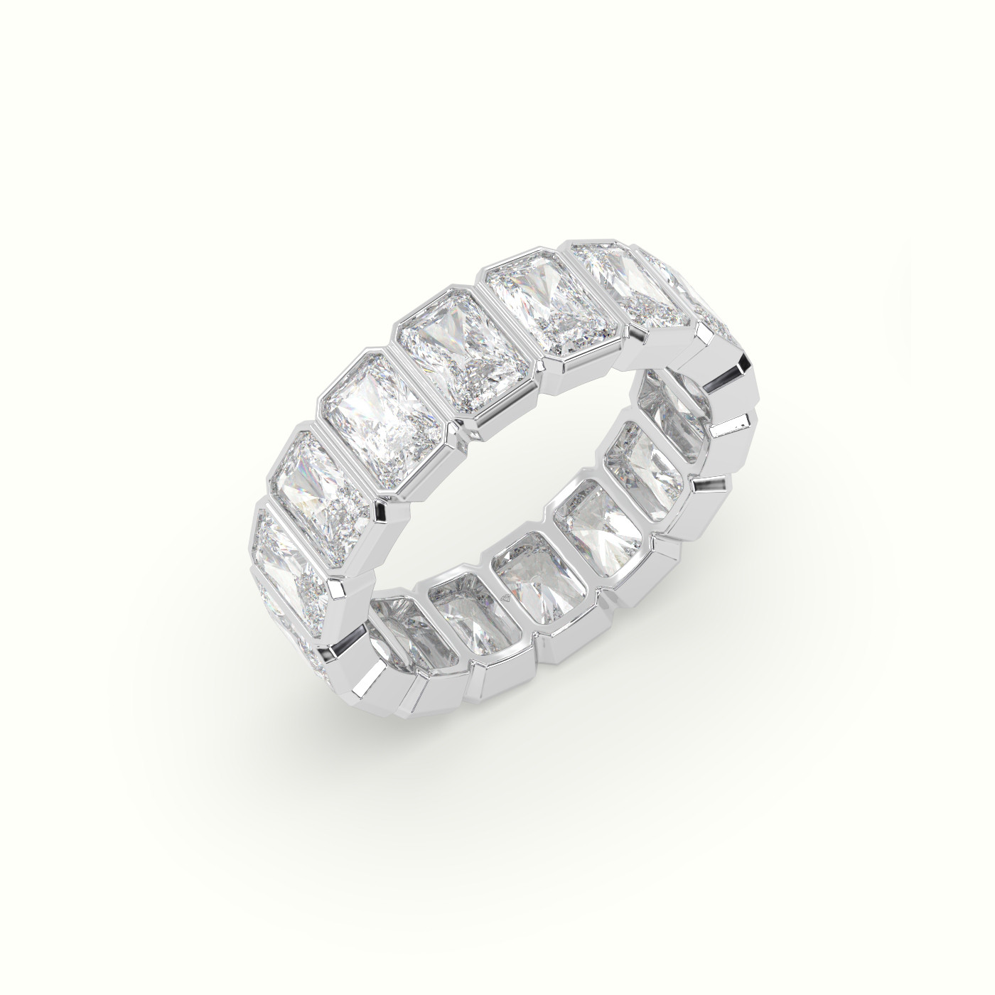 18k white gold diamond eternity wedding ring Photos & images